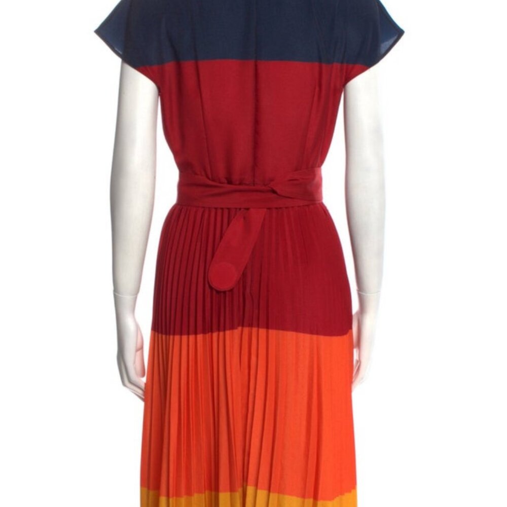 Akris Punto Colorblock Pattern Midi Length Dress … - image 1